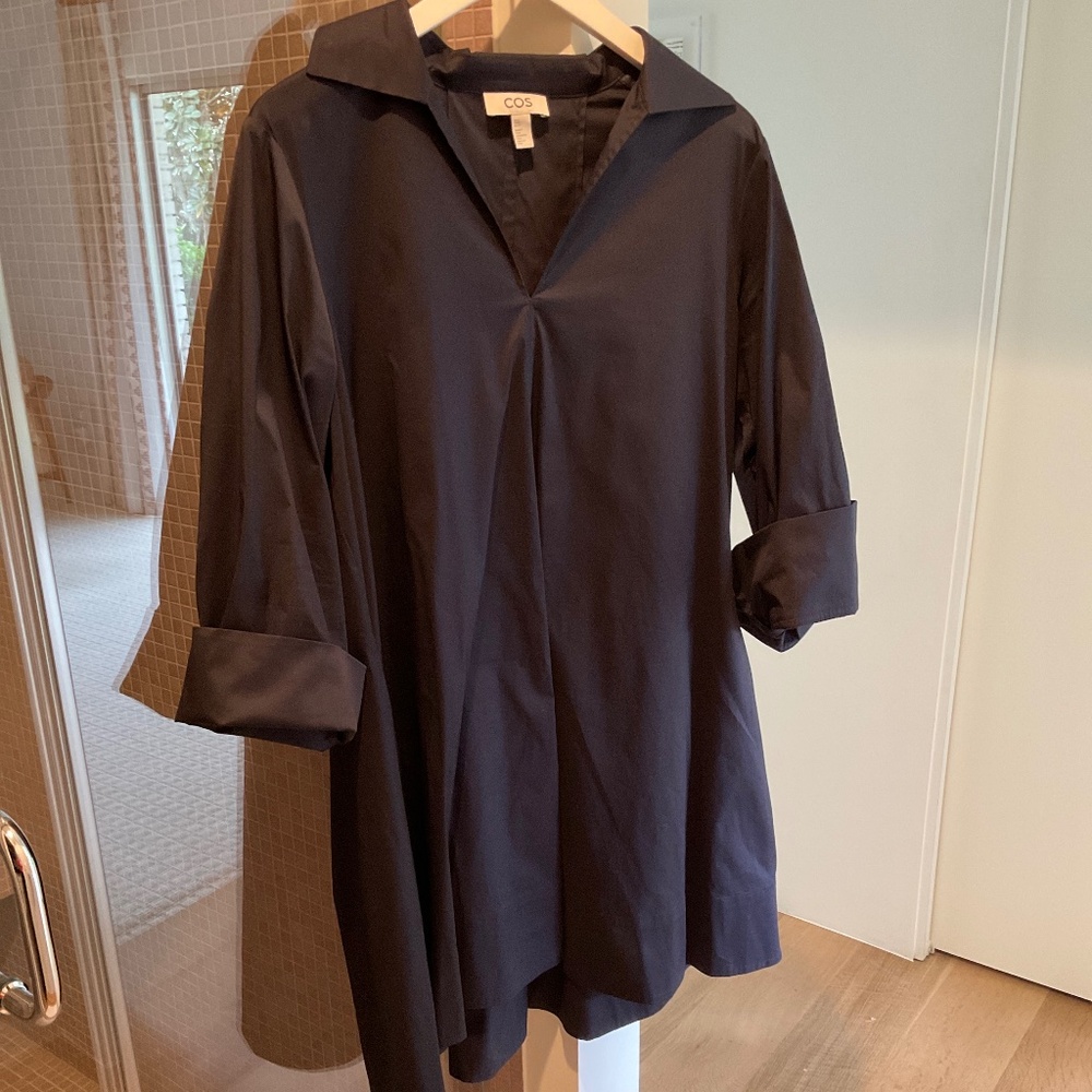 Women’s COS poplin shirt dress Navy size 12